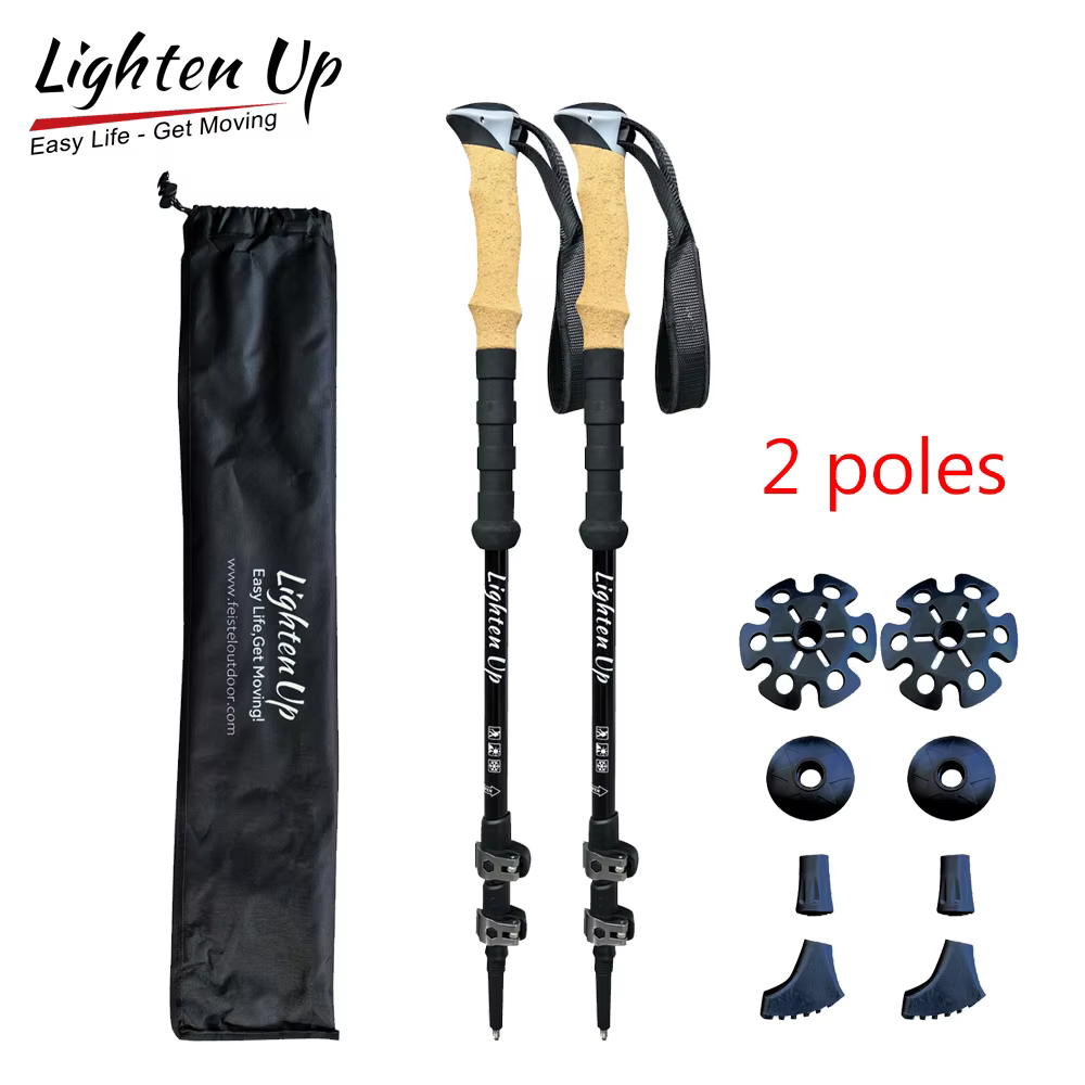 LIGHTEN UP ultraléger 2 pôles bâtons de Trekking carbone/aluminium
