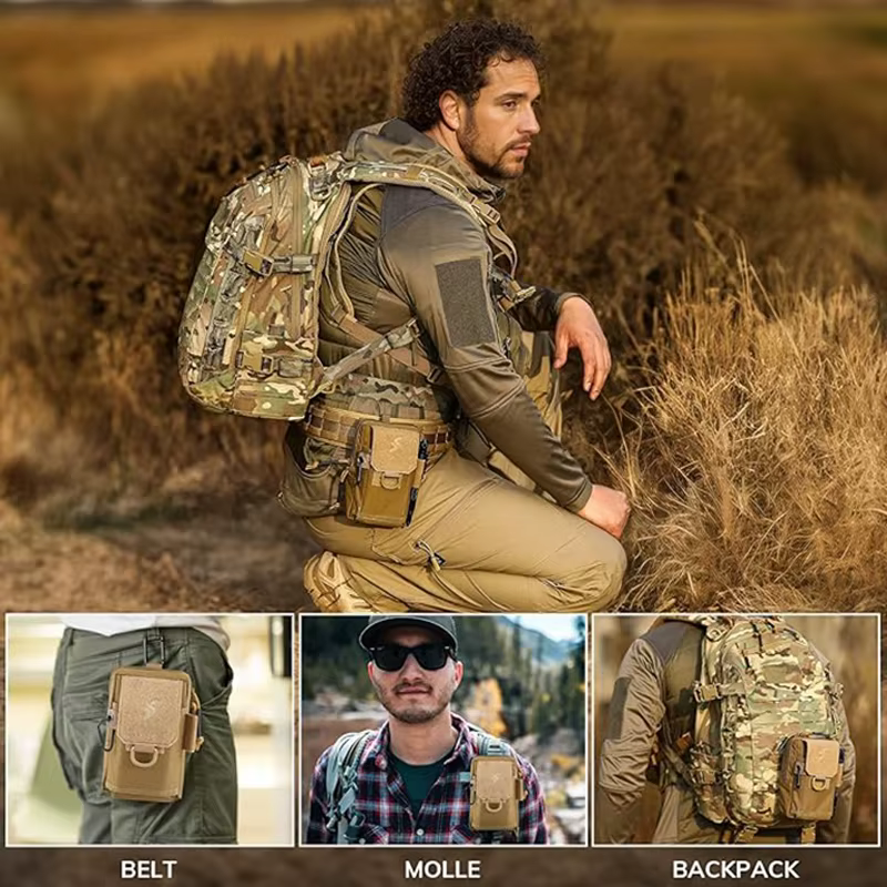 Pochette tactique EDC VOTAGOO, accessoires Molle, pochette à attacher à la bandoulière pour homme, sac à outils d'extérieur, organiseur de gadgets utilitaires