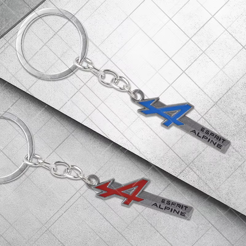 Porte-clés en métal pour Logo Alpine Esprit Duster scénique Megane GT Clio RS Captur Kwid Kadjar