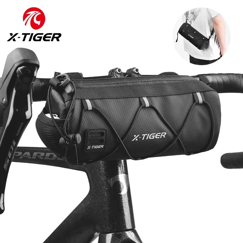 X-TIGER Portable Guidon Multi-usages Grande Capacité Sac À Dos Vélo Sac VTT Route Cyclisme Cadre Tube Sac Vélo Accessoires