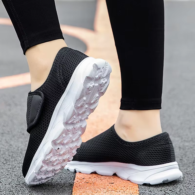 Baskets orthopédiques pour femmes, pieds larges, chaussures de marche gonflées, décontractées, réglage de l'éversion du pouce, chaussures souples et confortables