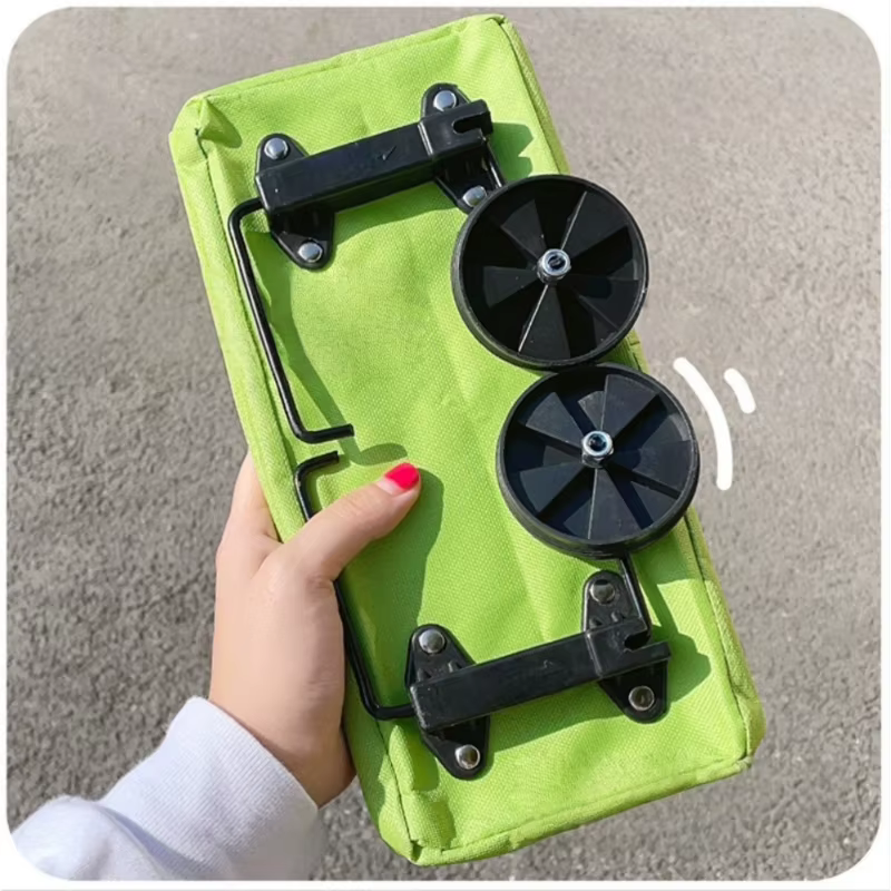 Sac de courses à roulettes 2-en-1 pliable avec roues