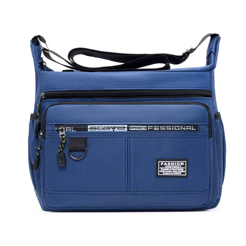 Sac bandoulière pour homme avec poches multicouches, sangle réglable, sac à bandoulière professionnel