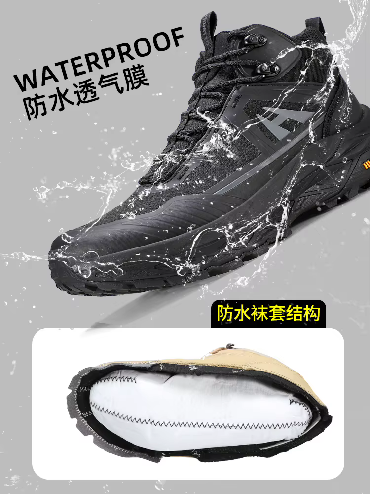 HUMTTO bottes de randonnée hommes chaussures de chasse imperméables maille tactique désert Combat cheville