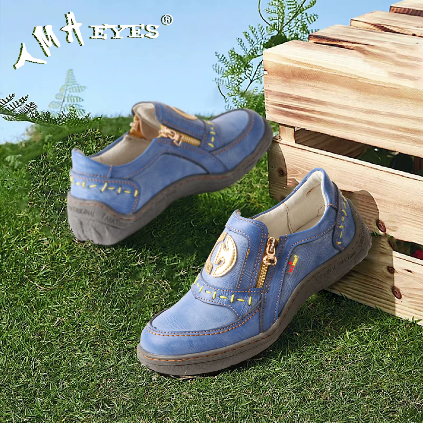 TMA EYES-Chaussures simples en cuir coordonnantes pour femmes