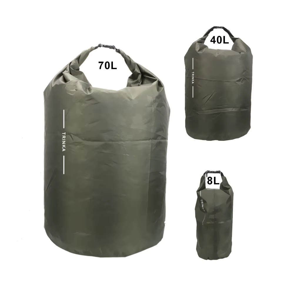 Pochette sèche pour canotage kayak canoë flottant 8L 40L 70L sac de rangement étanche sacs de transport de voyage en plein air portables