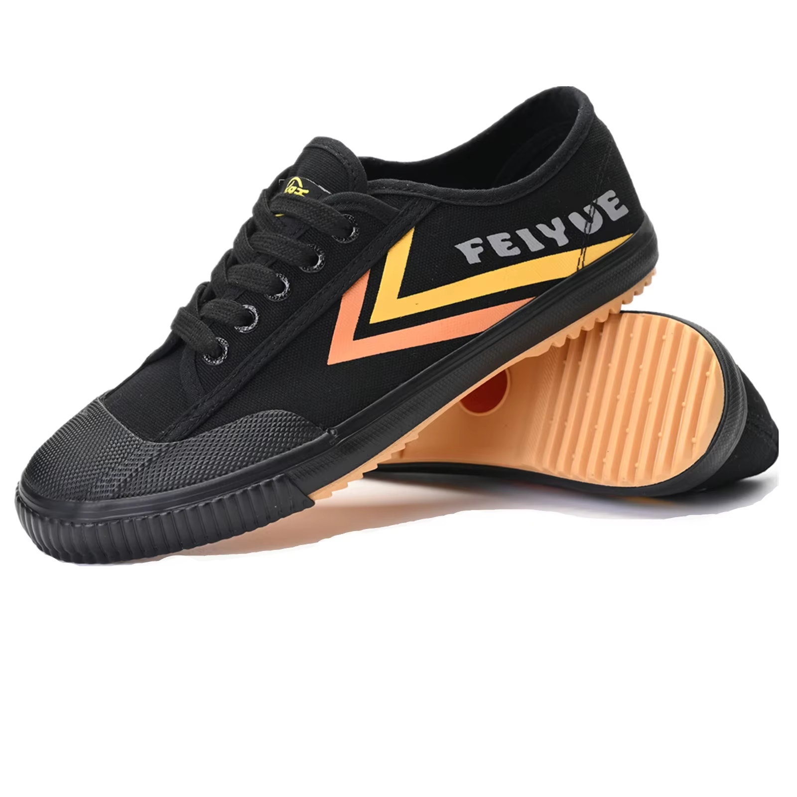 Baskets Parkour pour Homme et Femme, Chaussures Noires et Orange