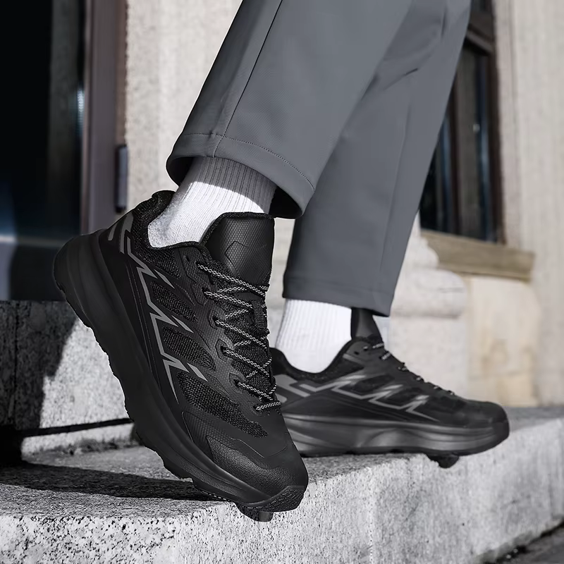 Chaussures de sport confortables et respirantes pour hommes, à lacets, pour le travail quotidien et la course à pied, semelle légère et élastique