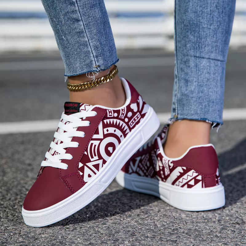 YRZL baskets légères décontractées pour femmes hommes Couple chaussures de marche antidérapantes imperméables à la mode Graffiti imprimé chaussures de sport hommes