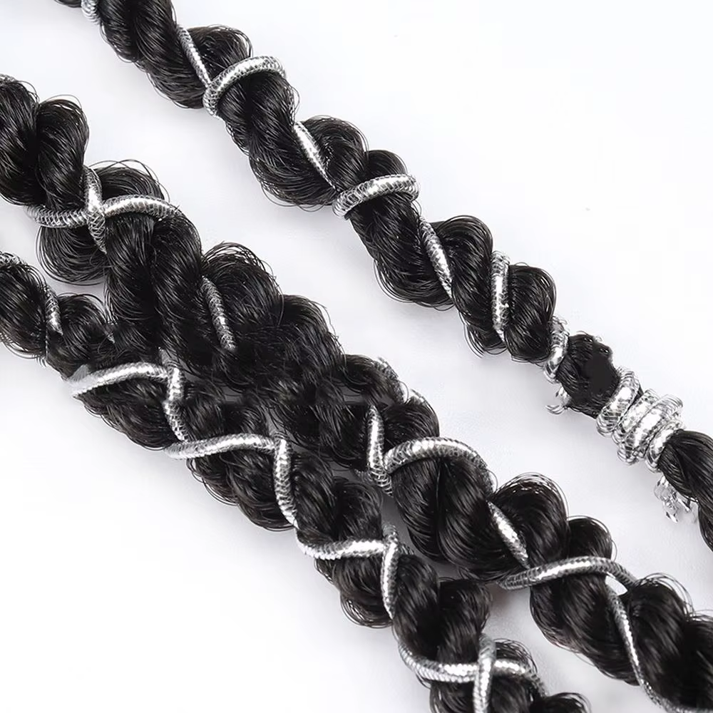 Cordon tressé pour coiffure, outil de tressage pour tresses africaines, attache pour cheveux hip-hop, corde à tresser, bande à tresser, ficelle à tresser, cordon pour envelopper les cheveux