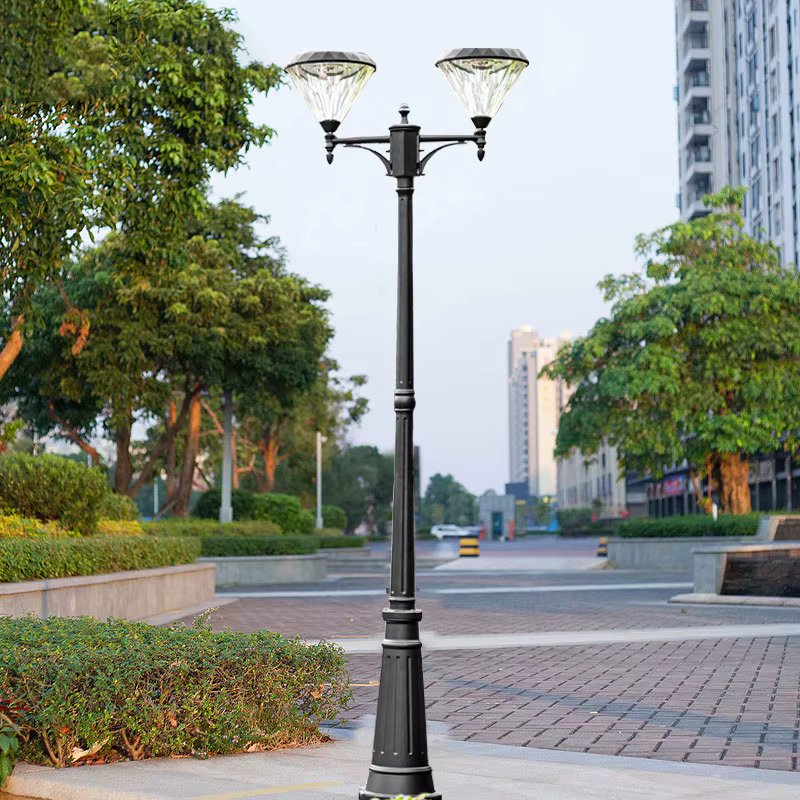 Réverbère étanche de style européen, lampe de jardin rétro, extérieur, villa, pelouse, ingénierie, haut pôle, paysage, H 2.6m