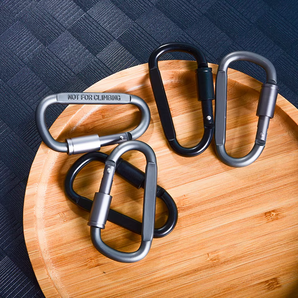 4 pièces ensemble de mousquetons pour clé Camping survie EDC extérieur porte-clés Clip alliage d'aluminium tactique