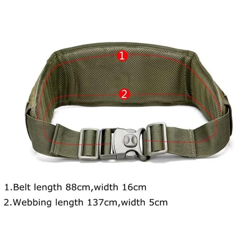 Ceinture tactique polyvalente à ajustement élevé - Accessoire de chasse durable et élégant pour l'entraînement en extérieur, design unisexe