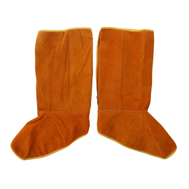 Guêtres de soudage en cuir 15 ''Couvre-chaussures Protection des outils de travail Couvre-pieds de soudeur