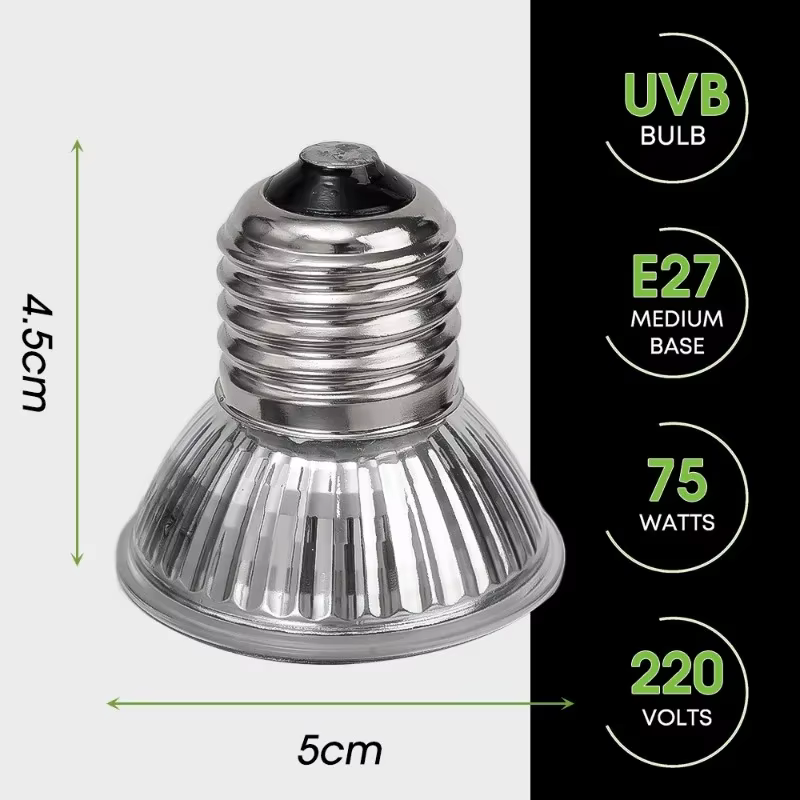 Ampoules UVA pour reptiles, lampe chauffante pour animaux de compagnie, lampe solaire complète pour amphibiens, tortue qui se prélasse, lampe chauffante UV, 25 W, 50 W, 75W
