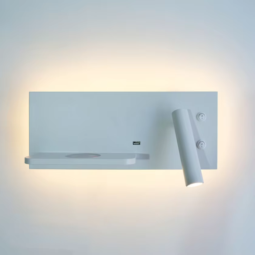 Applique murale Led moderne pour hôtel, chargeur sans fil Usb, éclairage de lecture, décoration, projecteur de fond, chambre à coucher, chevet