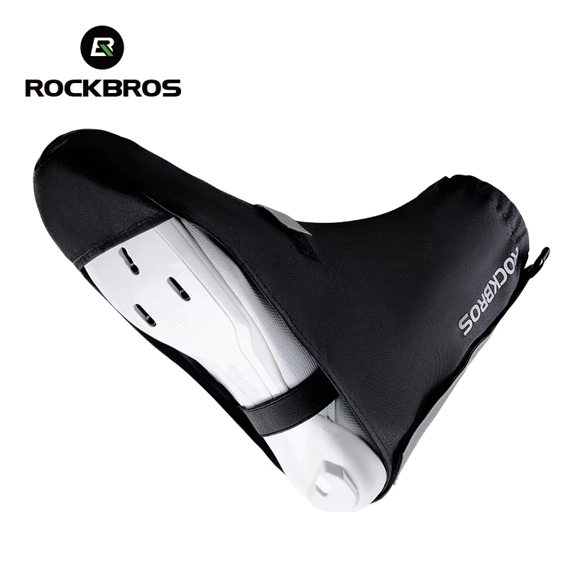 ROCKBROS couvre-chaussures cyclisme imperméable chaussures couverture 1 paire bottes de cyclisme couvre-chaussures coupe-vent équitation en plein air épais couvre-chaussures