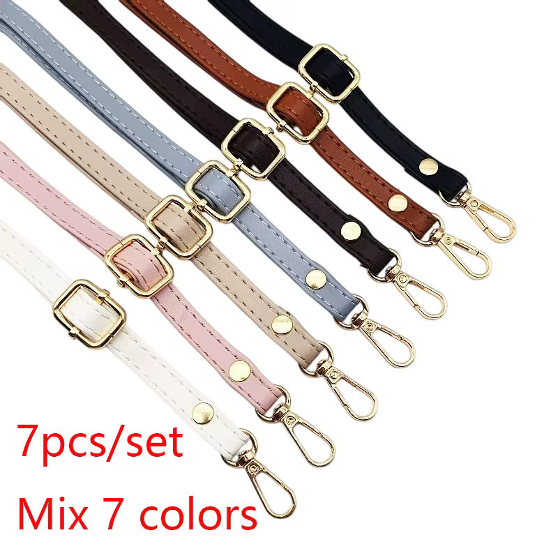 Ensemble de 7 sangles de remplacement réglables en PU de couleurs assorties pour sacs