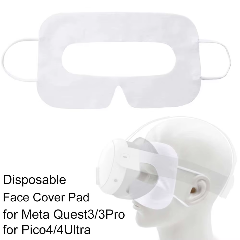 100 pièces/boîte AMVR jetable visage couverture Pad pour Oculus 3 3S 2 respirant doux protection masque pour les yeux Pad pour PICO 4 VR accessoires