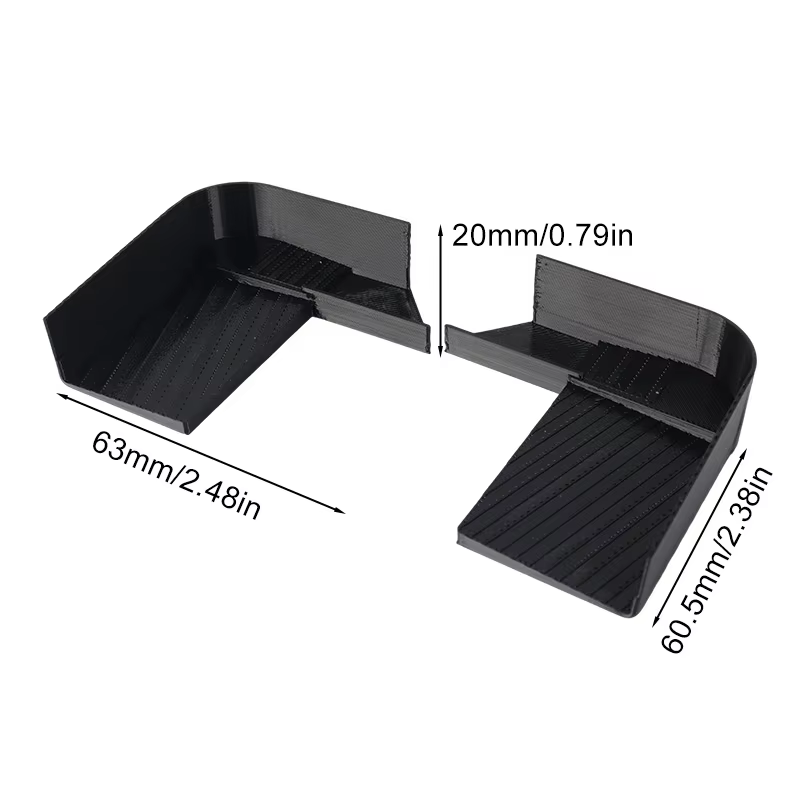 Une paire de canaux de drainage de toit pour Land Rover Defender 90/110, durables, avec des couvercles déflecteurs pour les canaux de drainage de l'eau