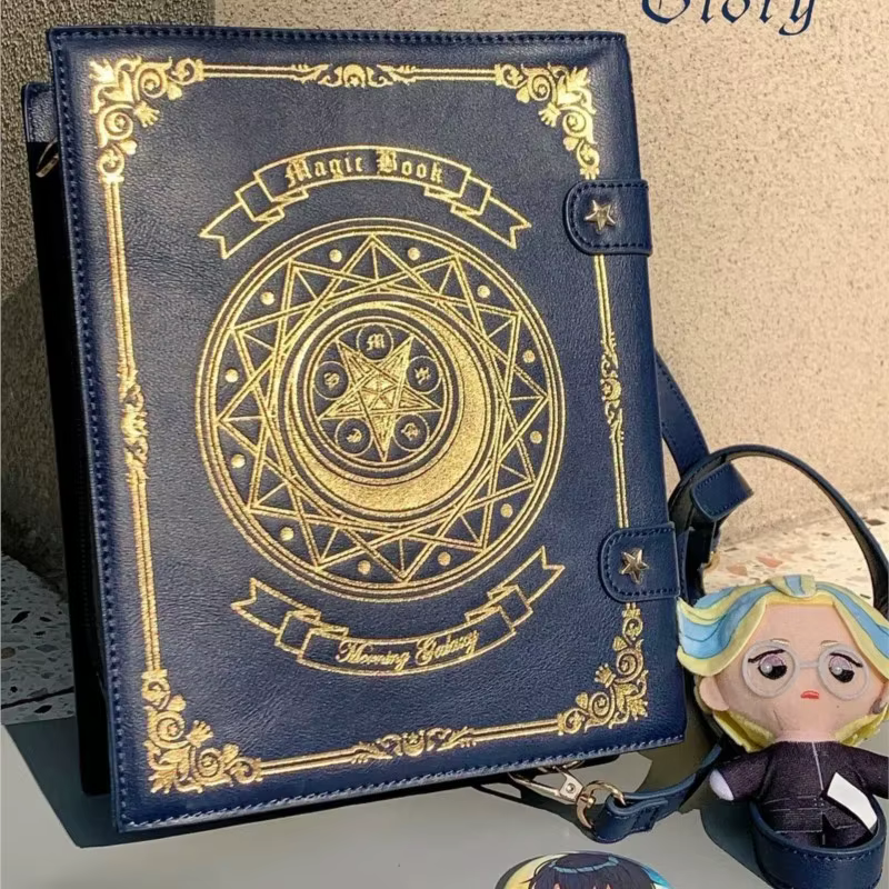 JIAERDI Lolita Style Star Anime nouveau Ita sac grande capacité en cuir Chic contrat livre magique sac à bandoulière