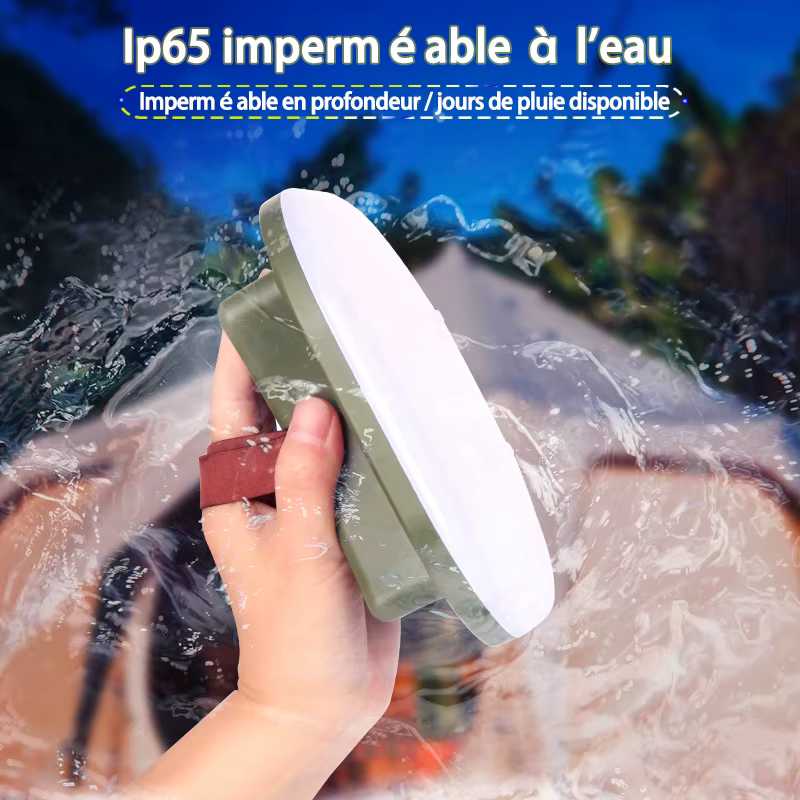 MOSLIGHTING Charge solair camping super lumière avec aimant ajuster la luminosité