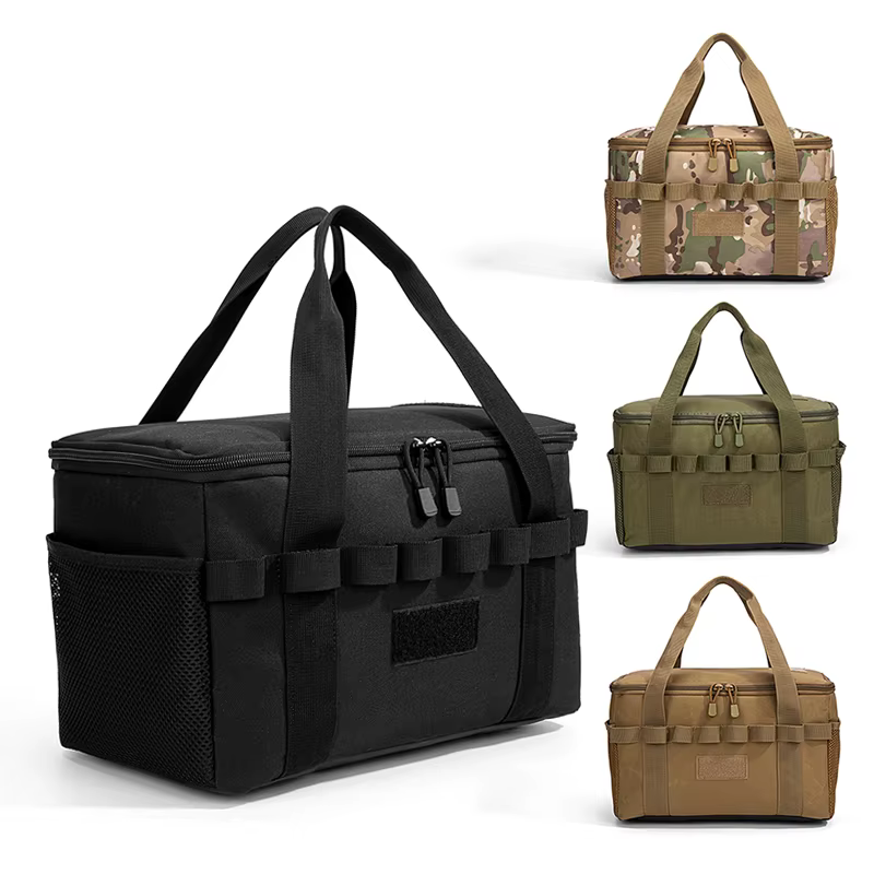 Sac tactique de camping en plein air - Sac de rangement multifonctionnel de grande capacité 14L pour outils et équipement de pique-nique avec plusieurs compartiments