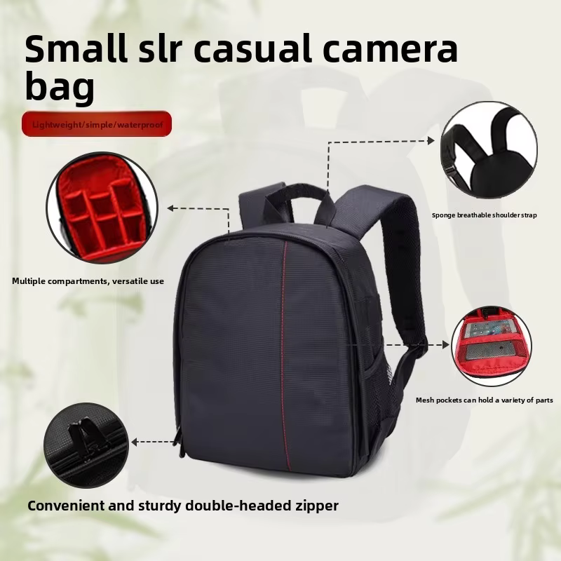 Le sac pour appareil photo est simple