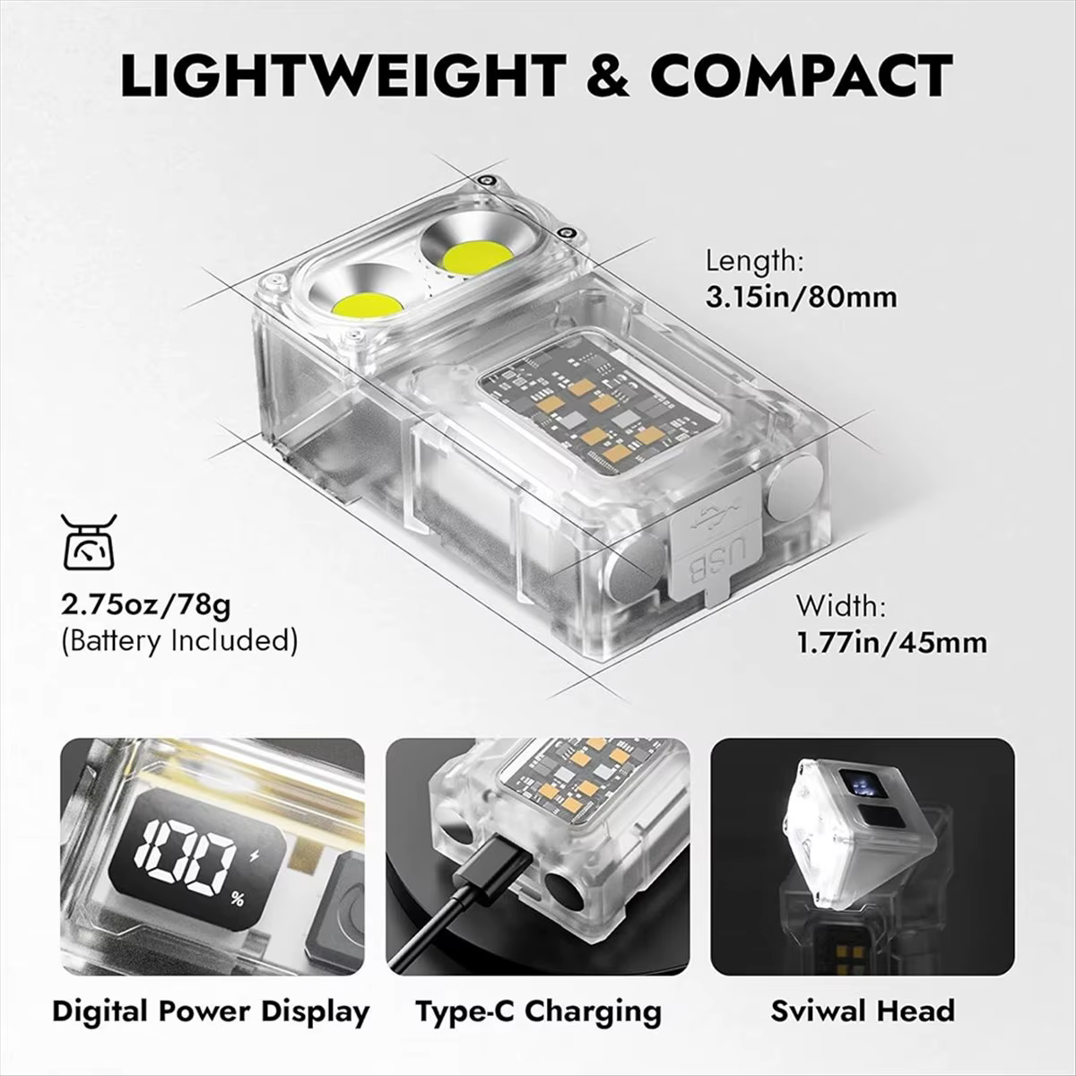 Lampe de poche LED fiable et Rechargeable