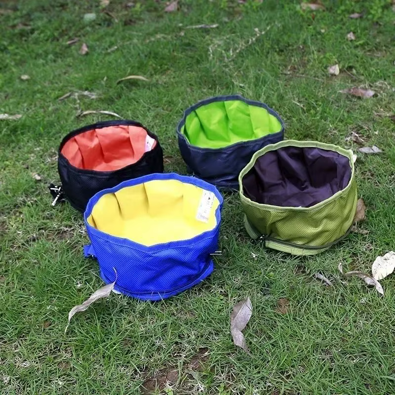 Conteneur à eau pour chien de grande capacité, bol à eau pliable pour chien, sac de rangement pour nourriture, bol pliable pour animaux de compagnie pour la randonnée en plein air, les voyages, 1100 m