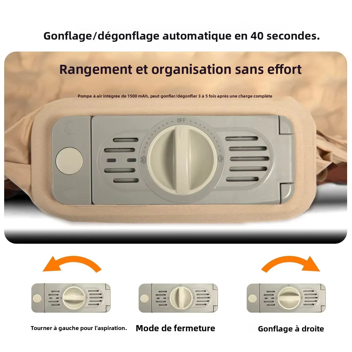 Nouveau matelas gonflable Mountainhiker édition améliorée 10 cm de hauteur avec sac de rangement