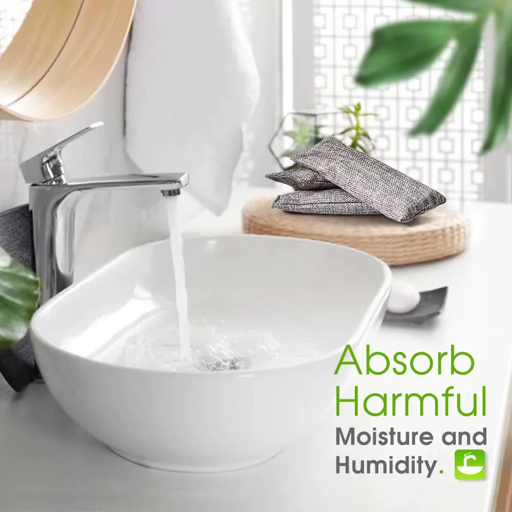 Sacs de charbon de bambou absorbant les odeurs, voiture, maison, élimine le formaldéhyde, sac de charbon actif, élimination des saveurs, supporter ficateur d'air, sac de charbon actif pour chaussures