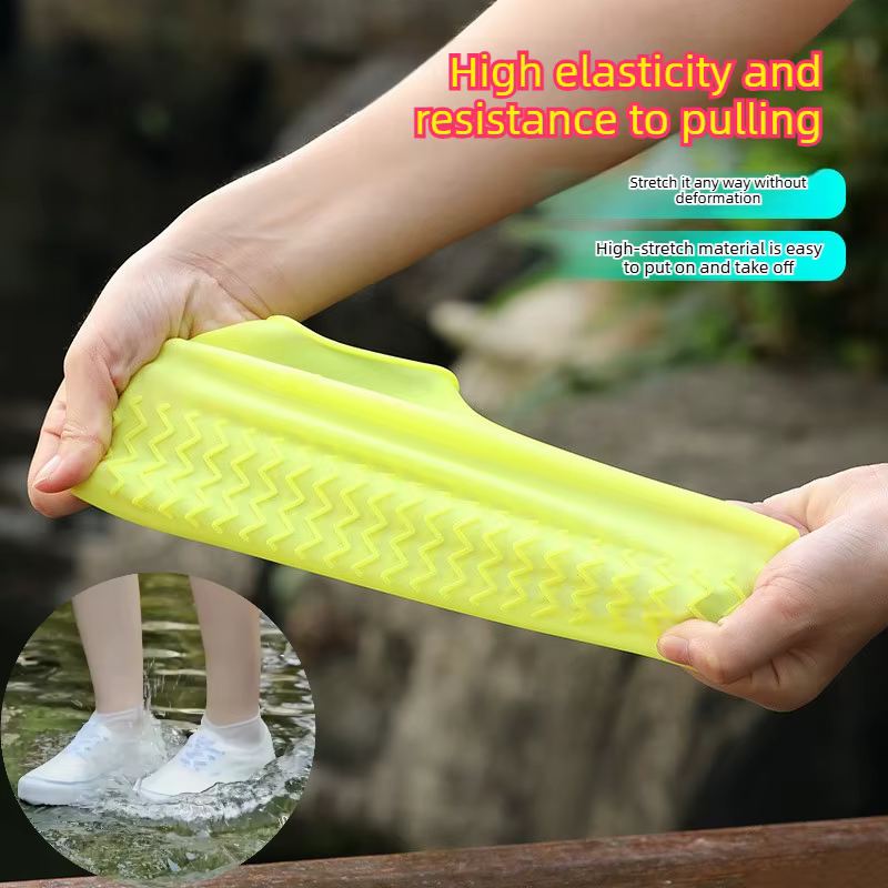 Couvre-chaussures en silicone imperméables antidérapants réutilisables pour les trajets en extérieur