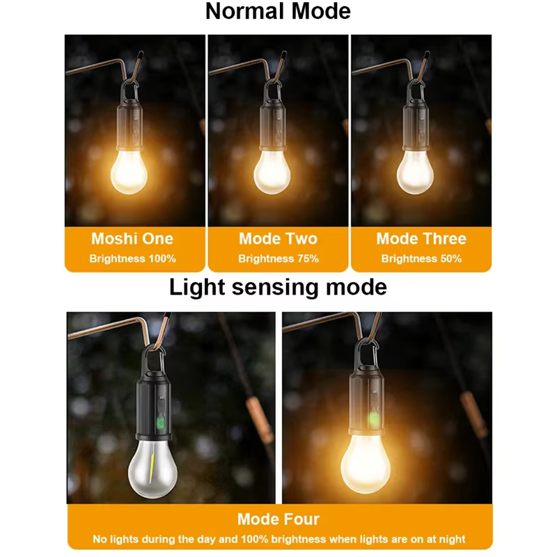 Lampe solaire de Camping ampoules en plein air USB charge