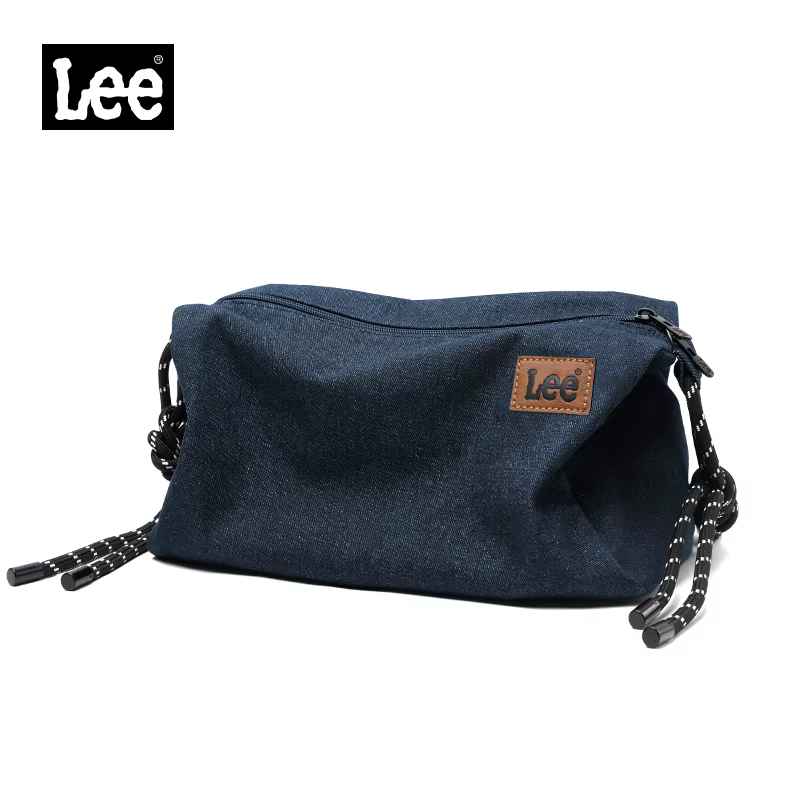 LEE Simple léger élégant carré Denim sac à bandoulière femmes homme une poche Hobo jean bleu moyen Ipad sacs à bandoulière