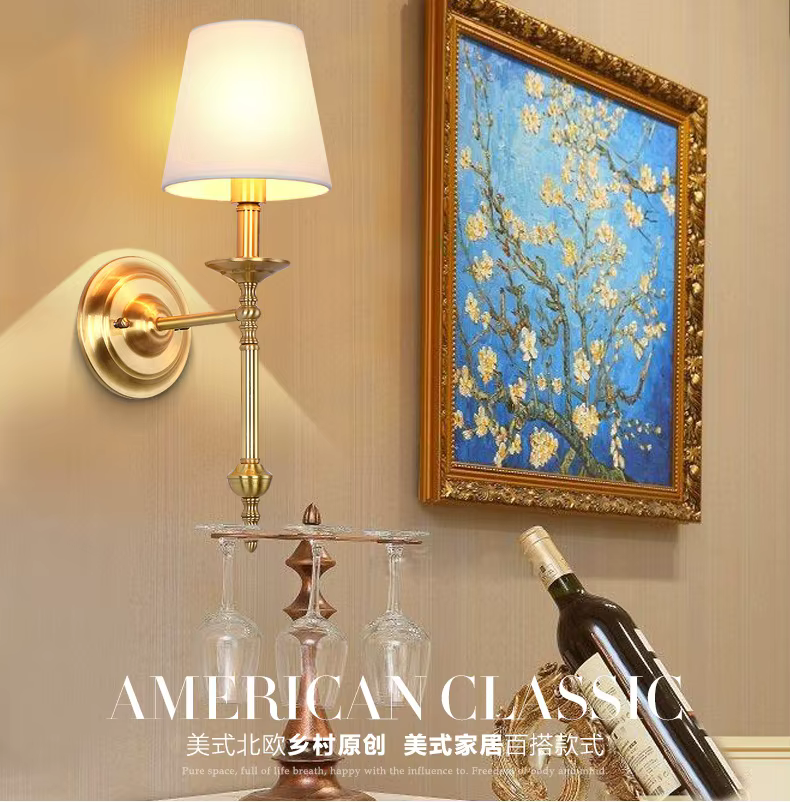 Lampes murales Vintage en cuivre nordique appliques