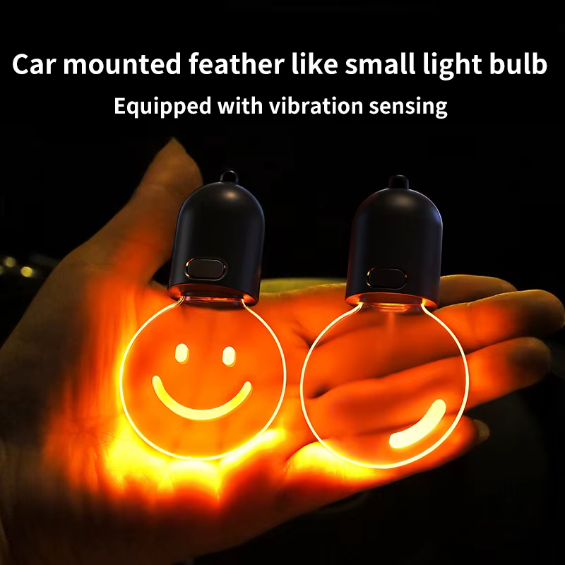 Ampoule lumineuse pour voiture, lumière d'ambiance intérieure à détection automatique, décoration de rétroviseur, éclairage respirant