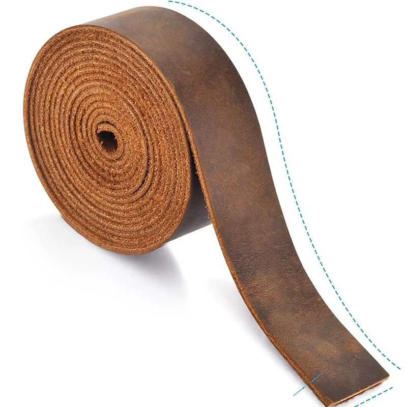 Cuir véritable, grain supérieur, bande de cuir de bétail de style vintage, cuir de cheval fou, bricolage fait à la main, 1,8 mm d'épaisseur, ciré huileux L