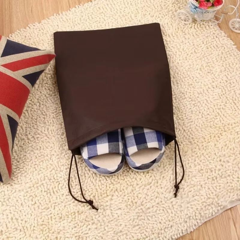 Pochette de voyage pour chaussures Non tissée, fourre-tout Portable, sac de rangement à cordon, organisateur d'accessoires de voyage, pochette à cordon haute