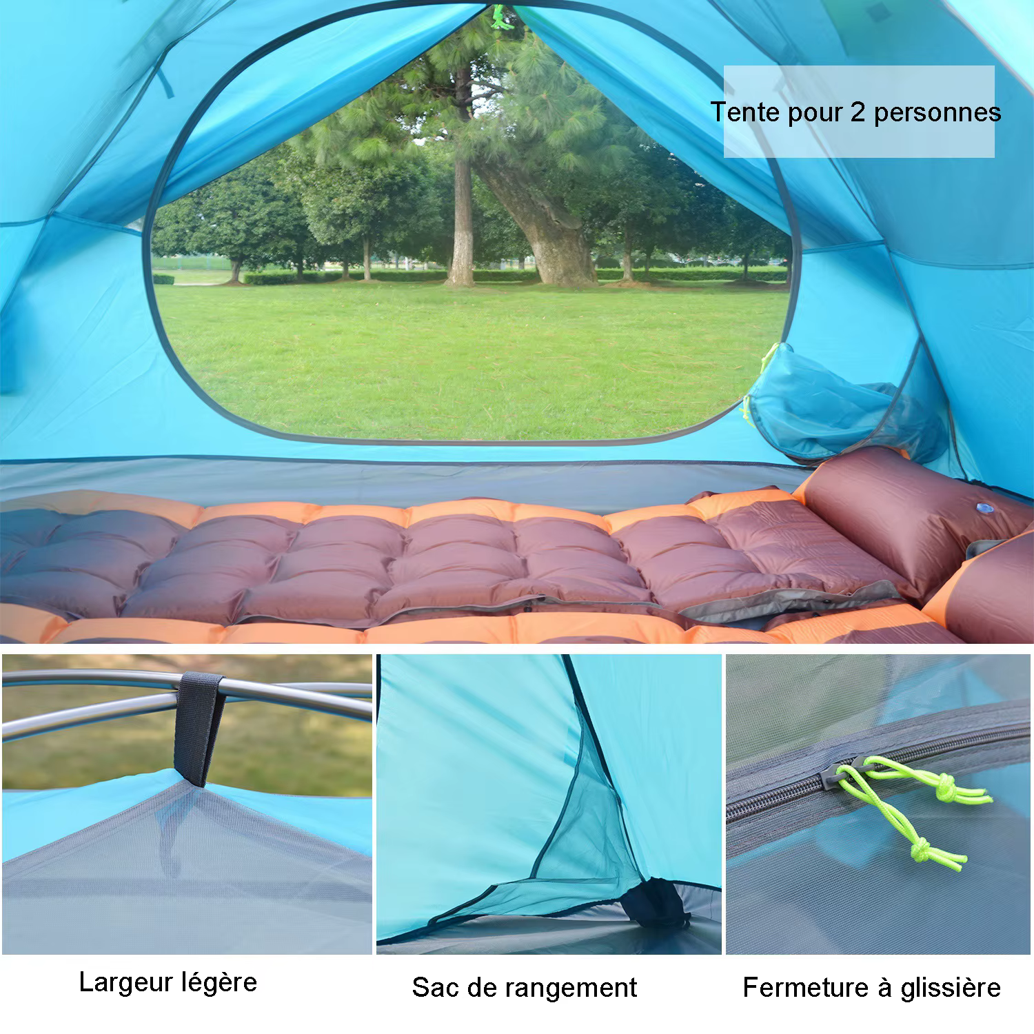 Desert Fox Tente de camping avec jupe pare-neige pour 2 personnes
