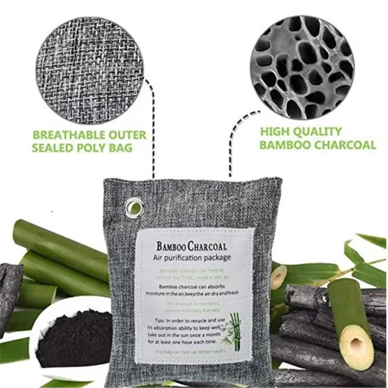 Sacs de charbon actif en bambou pour voiture et maison, 1 pièce, éblles odeurs, élimine le formaldéhyde, supporter ficateur d'air