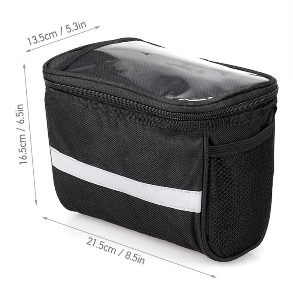 Sac de guidon avant de vélo, sangle réfléchissante d'extérieur, pochette de téléphone tactile, panier de Tube avant de vélo, accessoires de vélo