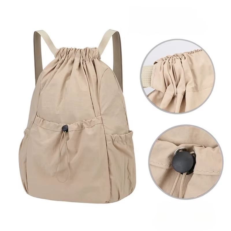Sac à dos léger à cordon de serrage pour hommes et femmes