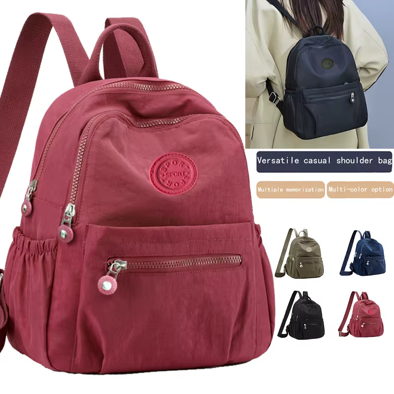 Sac à bandoulière double, tissu Oxford à la mode, sac pour hommes et femmes, tissu en nylon, sac à dos de shopping décontracté