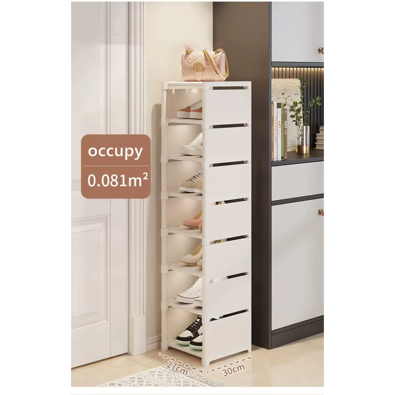 Organisateur de rangement pour chaussures étroites et élargies, multi-niveaux pour mur et porte, rangement domestique pratique adapté aux chambres de location