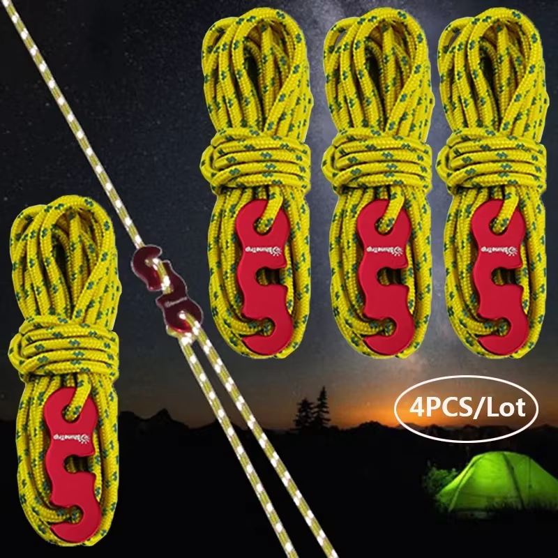 4 cordes de tente extérieure