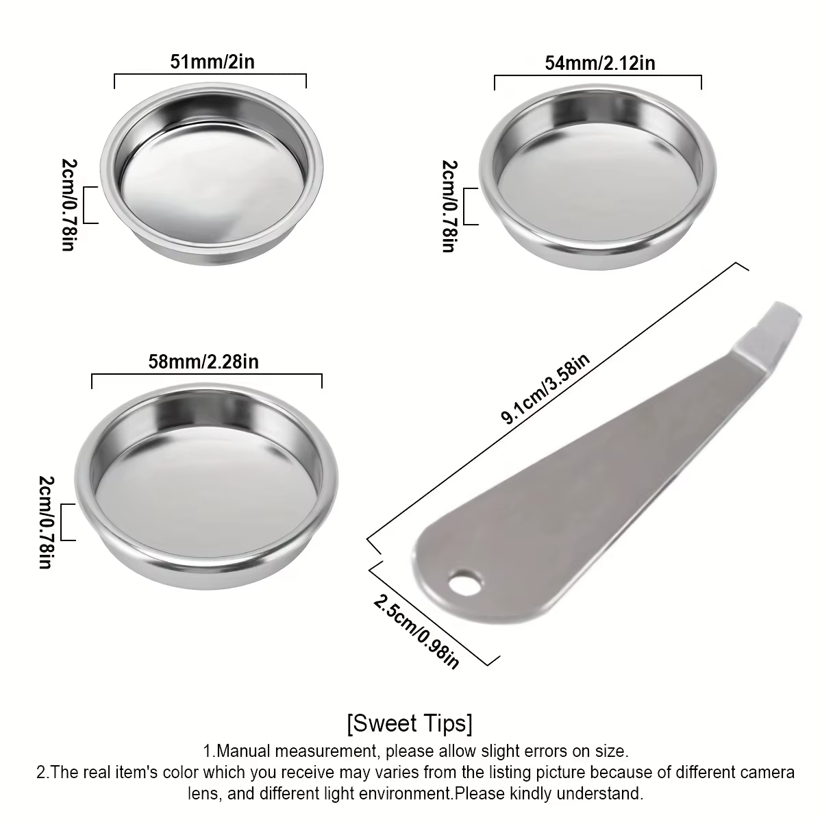 Ensemble d'accessoires pour Machine à café, 2 pièces, comprenant un filtre aveugle et un panier de filtre, outil de retrait pour Machine à café expresso