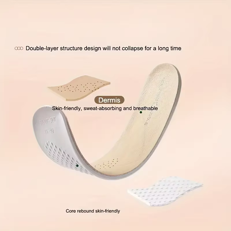 Semelles intérieures de sport en cuir et Latex, en cuir de vache, pour chaussures, Support de voûte plantaire, coussinets de chaussures, inserts de modèle de fasciite plantaire absorbant les chocs