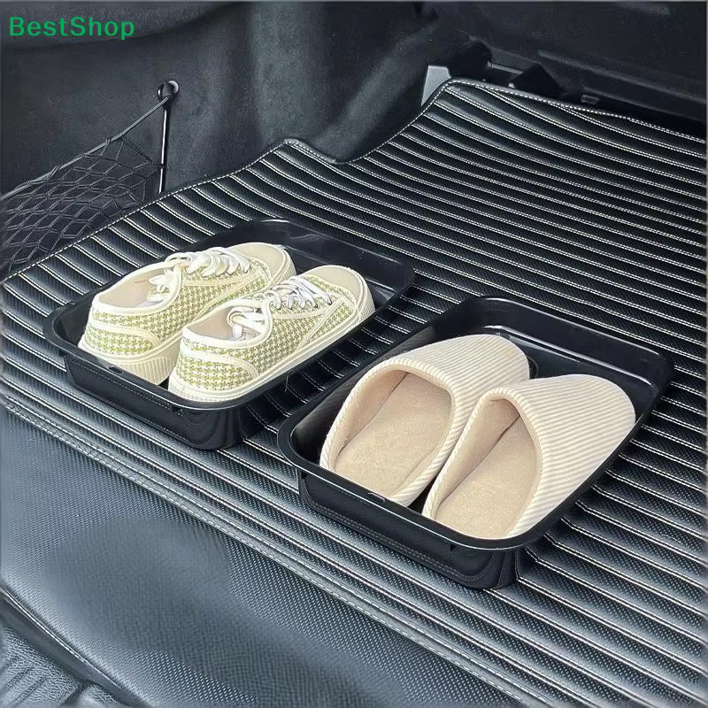 ♬ Boîte de rangement pour chaussures de voiture, organiseur de chaussures imperméable pour coffre de voiture, support portable pour chaussures pour l'intérieur de la voiture