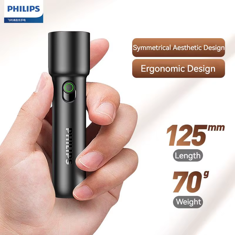 Philips 2024 nouvelle lampe de poche Portable EDC lampes de poche LED rechargeables pour Defensa personnelle auto-défense Camping randonnée